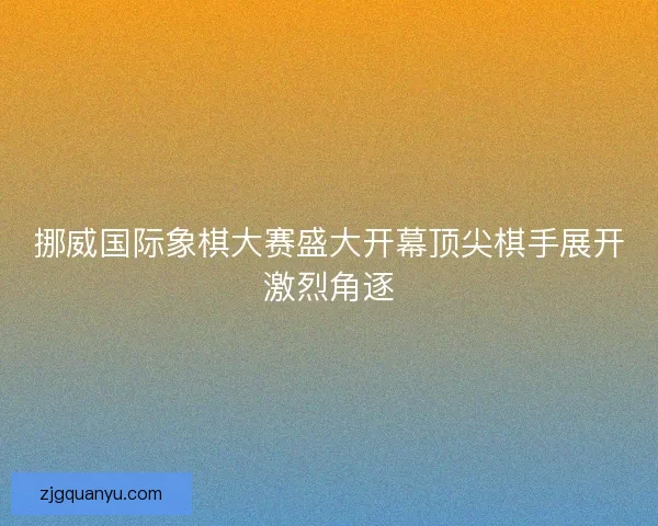 挪威国际象棋大赛盛大开幕顶尖棋手展开激烈角逐 挪威国际象棋大赛盛大开幕顶尖棋手展开激烈角逐
