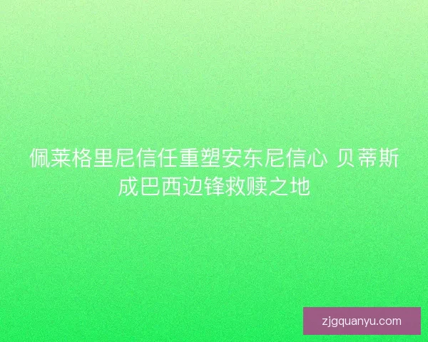 佩莱格里尼信任重塑安东尼信心 贝蒂斯成巴西边锋救赎之地